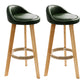 Scandinavian Restaurant Footrest Stool Matte Finish Upholstered Bar Stools Blackish Green 2 Piece Set Clearhalo 'Bar Furniture' 'Bar Stools' 'bar_stools' 'furn' 'furn_bar_stools' 'Furniture' 'furniture_bar_stools' 'Kitchen & Dining Furniture' 4875704