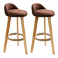 Scandinavian Restaurant Footrest Stool Matte Finish Upholstered Bar Stools Coffee 2 Piece Set Clearhalo 'Bar Furniture' 'Bar Stools' 'bar_stools' 'furn' 'furn_bar_stools' 'Furniture' 'furniture_bar_stools' 'Kitchen & Dining Furniture' 4875710