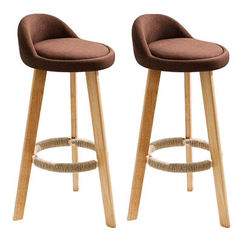 Scandinavian Restaurant Footrest Stool Matte Finish Upholstered Bar Stools Coffee 2 Piece Set Clearhalo 'Bar Furniture' 'Bar Stools' 'bar_stools' 'furn' 'furn_bar_stools' 'Furniture' 'furniture_bar_stools' 'Kitchen & Dining Furniture' 4875710