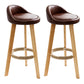 Scandinavian Restaurant Footrest Stool Matte Finish Upholstered Bar Stools Brown 2 Piece Set Clearhalo 'Bar Furniture' 'Bar Stools' 'bar_stools' 'furn' 'furn_bar_stools' 'Furniture' 'furniture_bar_stools' 'Kitchen & Dining Furniture' 4875714