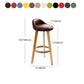 Scandinavian Restaurant Footrest Stool Matte Finish Upholstered Bar Stools Clearhalo 'Bar Furniture' 'Bar Stools' 'bar_stools' 'furn' 'furn_bar_stools' 'Furniture' 'furniture_bar_stools' 'Kitchen & Dining Furniture' 4875727