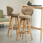 Modern Rubberwood Solid Wood Bar Stool Matte Finish Home Stool Clearhalo 'Bar Furniture' 'Bar Stools' 'bar_stools' 'furn' 'furn_bar_stools' 'Furniture' 'furniture_bar_stools' 'Kitchen & Dining Furniture' 4875728