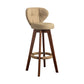 Modern Rubberwood Solid Wood Bar Stool Matte Finish Home Stool Khaki Brown 1 Piece Clearhalo 'Bar Furniture' 'Bar Stools' 'bar_stools' 'furn' 'furn_bar_stools' 'Furniture' 'furniture_bar_stools' 'Kitchen & Dining Furniture' 4875729