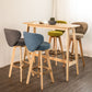 Modern Rubberwood Solid Wood Bar Stool Matte Finish Home Stool Clearhalo 'Bar Furniture' 'Bar Stools' 'bar_stools' 'furn' 'furn_bar_stools' 'Furniture' 'furniture_bar_stools' 'Kitchen & Dining Furniture' 4875734