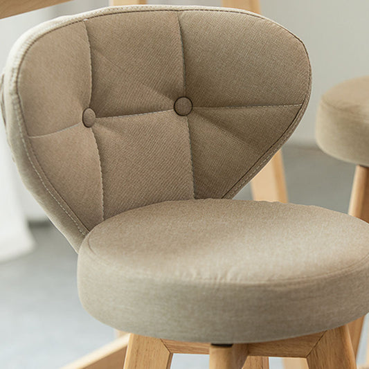 Modern Rubberwood Solid Wood Bar Stool Matte Finish Home Stool Clearhalo 'Bar Furniture' 'Bar Stools' 'bar_stools' 'furn' 'furn_bar_stools' 'Furniture' 'furniture_bar_stools' 'Kitchen & Dining Furniture' 4875738