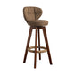 Modern Rubberwood Solid Wood Bar Stool Matte Finish Home Stool Light Brown Brown 1 Piece Clearhalo 'Bar Furniture' 'Bar Stools' 'bar_stools' 'furn' 'furn_bar_stools' 'Furniture' 'furniture_bar_stools' 'Kitchen & Dining Furniture' 4875740