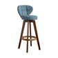Modern Rubberwood Solid Wood Bar Stool Matte Finish Home Stool Blue Brown 1 Piece Clearhalo 'Bar Furniture' 'Bar Stools' 'bar_stools' 'furn' 'furn_bar_stools' 'Furniture' 'furniture_bar_stools' 'Kitchen & Dining Furniture' 4875744