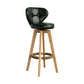 Modern Rubberwood Solid Wood Bar Stool Matte Finish Home Stool Blackish Green Natural 1 Piece Clearhalo 'Bar Furniture' 'Bar Stools' 'bar_stools' 'furn' 'furn_bar_stools' 'Furniture' 'furniture_bar_stools' 'Kitchen & Dining Furniture' 4875749