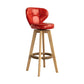Modern Rubberwood Solid Wood Bar Stool Matte Finish Home Stool Red Natural 1 Piece Clearhalo 'Bar Furniture' 'Bar Stools' 'bar_stools' 'furn' 'furn_bar_stools' 'Furniture' 'furniture_bar_stools' 'Kitchen & Dining Furniture' 4875750