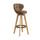 Modern Rubberwood Solid Wood Bar Stool Matte Finish Home Stool Coffee Natural 1 Piece Clearhalo 'Bar Furniture' 'Bar Stools' 'bar_stools' 'furn' 'furn_bar_stools' 'Furniture' 'furniture_bar_stools' 'Kitchen & Dining Furniture' 4875752