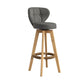 Modern Rubberwood Solid Wood Bar Stool Matte Finish Home Stool Smoke Gray Natural 1 Piece Clearhalo 'Bar Furniture' 'Bar Stools' 'bar_stools' 'furn' 'furn_bar_stools' 'Furniture' 'furniture_bar_stools' 'Kitchen & Dining Furniture' 4875753