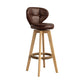 Modern Rubberwood Solid Wood Bar Stool Matte Finish Home Stool Brown Natural 1 Piece Clearhalo 'Bar Furniture' 'Bar Stools' 'bar_stools' 'furn' 'furn_bar_stools' 'Furniture' 'furniture_bar_stools' 'Kitchen & Dining Furniture' 4875755