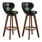 Modern Rubberwood Solid Wood Bar Stool Matte Finish Home Stool Blackish Green Brown 2 Piece Set Clearhalo 'Bar Furniture' 'Bar Stools' 'bar_stools' 'furn' 'furn_bar_stools' 'Furniture' 'furniture_bar_stools' 'Kitchen & Dining Furniture' 4875759