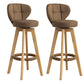 Modern Rubberwood Solid Wood Bar Stool Matte Finish Home Stool Coffee Natural 2 Piece Set Clearhalo 'Bar Furniture' 'Bar Stools' 'bar_stools' 'furn' 'furn_bar_stools' 'Furniture' 'furniture_bar_stools' 'Kitchen & Dining Furniture' 4875772