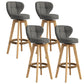 Modern Rubberwood Solid Wood Bar Stool Matte Finish Home Stool Smoke Gray Natural 4 Piece Set Clearhalo 'Bar Furniture' 'Bar Stools' 'bar_stools' 'furn' 'furn_bar_stools' 'Furniture' 'furniture_bar_stools' 'Kitchen & Dining Furniture' 4875793