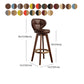 Modern Rubberwood Solid Wood Bar Stool Matte Finish Home Stool Clearhalo 'Bar Furniture' 'Bar Stools' 'bar_stools' 'furn' 'furn_bar_stools' 'Furniture' 'furniture_bar_stools' 'Kitchen & Dining Furniture' 4875796
