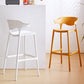 Scandinavian Stackable Milk Tea Shop Stool Matte Finish Plastic Barstool Clearhalo 'Bar Furniture' 'Bar Stools' 'bar_stools' 'furn' 'furn_bar_stools' 'Furniture' 'furniture_bar_stools' 'Kitchen & Dining Furniture' 4875797