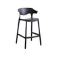 Scandinavian Stackable Milk Tea Shop Stool Matte Finish Plastic Barstool Black 1 Piece Counter Stool(26"H) Clearhalo 'Bar Furniture' 'Bar Stools' 'bar_stools' 'furn' 'furn_bar_stools' 'Furniture' 'furniture_bar_stools' 'Kitchen & Dining Furniture' 4875798