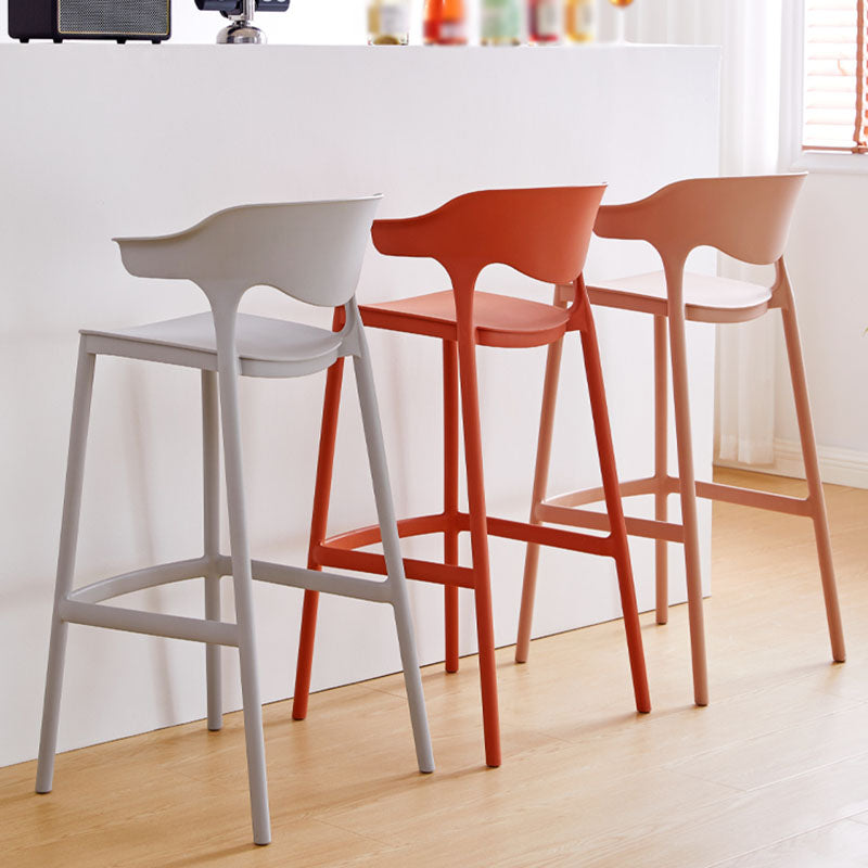 Scandinavian Stackable Milk Tea Shop Stool Matte Finish Plastic Barstool Clearhalo 'Bar Furniture' 'Bar Stools' 'bar_stools' 'furn' 'furn_bar_stools' 'Furniture' 'furniture_bar_stools' 'Kitchen & Dining Furniture' 4875817
