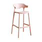 Scandinavian Stackable Milk Tea Shop Stool Matte Finish Plastic Barstool Pink 1 Piece Bar Stool(30"H) Clearhalo 'Bar Furniture' 'Bar Stools' 'bar_stools' 'furn' 'furn_bar_stools' 'Furniture' 'furniture_bar_stools' 'Kitchen & Dining Furniture' 4875821