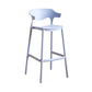 Scandinavian Stackable Milk Tea Shop Stool Matte Finish Plastic Barstool Light Blue 1 Piece Bar Stool(30"H) Clearhalo 'Bar Furniture' 'Bar Stools' 'bar_stools' 'furn' 'furn_bar_stools' 'Furniture' 'furniture_bar_stools' 'Kitchen & Dining Furniture' 4875822