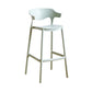 Scandinavian Stackable Milk Tea Shop Stool Matte Finish Plastic Barstool Green 1 Piece Bar Stool(30"H) Clearhalo 'Bar Furniture' 'Bar Stools' 'bar_stools' 'furn' 'furn_bar_stools' 'Furniture' 'furniture_bar_stools' 'Kitchen & Dining Furniture' 4875823