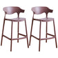 Scandinavian Stackable Milk Tea Shop Stool Matte Finish Plastic Barstool Coffee 2 Piece Set Counter Stool(26"H) Clearhalo 'Bar Furniture' 'Bar Stools' 'bar_stools' 'furn' 'furn_bar_stools' 'Furniture' 'furniture_bar_stools' 'Kitchen & Dining Furniture' 4875834