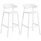 Scandinavian Stackable Milk Tea Shop Stool Matte Finish Plastic Barstool White 2 Piece Set Bar Stool(30"H) Clearhalo 'Bar Furniture' 'Bar Stools' 'bar_stools' 'furn' 'furn_bar_stools' 'Furniture' 'furniture_bar_stools' 'Kitchen & Dining Furniture' 4875837