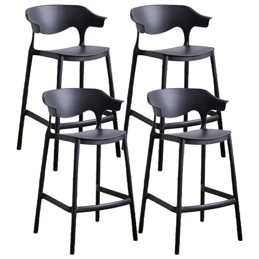 Scandinavian Stackable Milk Tea Shop Stool Matte Finish Plastic Barstool Clearhalo 'Bar Furniture' 'Bar Stools' 'bar_stools' 'furn' 'furn_bar_stools' 'Furniture' 'furniture_bar_stools' 'Kitchen & Dining Furniture' 4875845