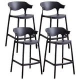 Scandinavian Stackable Milk Tea Shop Stool Matte Finish Plastic Barstool Clearhalo 'Bar Furniture' 'Bar Stools' 'bar_stools' 'furn' 'furn_bar_stools' 'Furniture' 'furniture_bar_stools' 'Kitchen & Dining Furniture' 4875845