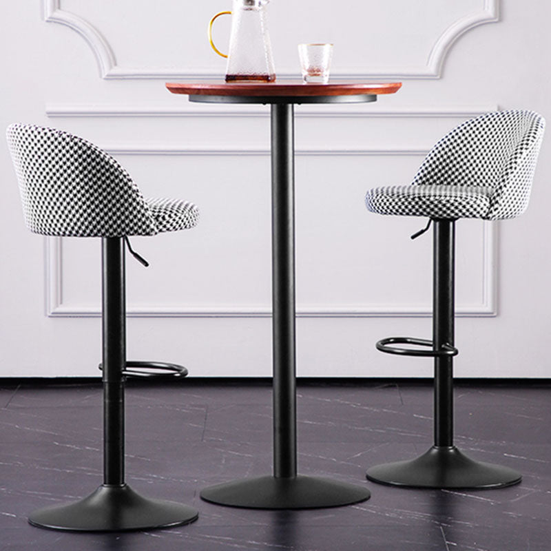 Contemporary Adjustable Height Footrest Barstool Matte Finish Upholstered Stool Clearhalo 'Bar Furniture' 'Bar Stools' 'bar_stools' 'Furniture' 'furniture_bar_stools' 'Kitchen & Dining Furniture' 4875868
