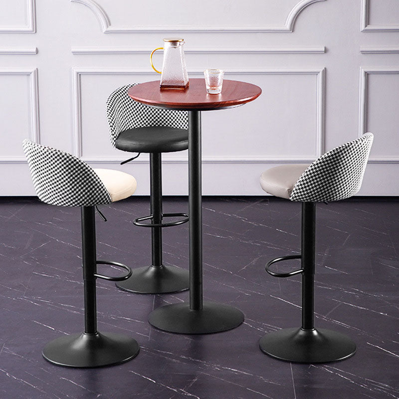Contemporary Adjustable Height Footrest Barstool Matte Finish Upholstered Stool Clearhalo 'Bar Furniture' 'Bar Stools' 'bar_stools' 'Furniture' 'furniture_bar_stools' 'Kitchen & Dining Furniture' 4875869