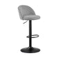 Contemporary Adjustable Height Footrest Barstool Matte Finish Upholstered Stool Black White 1 Piece Bar Stool(31"H) Clearhalo 'Bar Furniture' 'Bar Stools' 'bar_stools' 'Furniture' 'furniture_bar_stools' 'Kitchen & Dining Furniture' 4875878