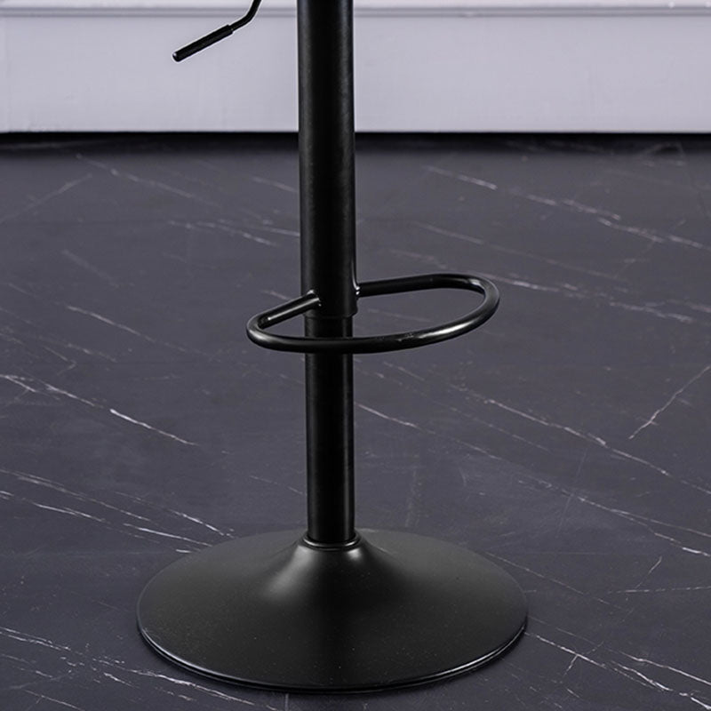 Contemporary Adjustable Height Footrest Barstool Matte Finish Upholstered Stool Clearhalo 'Bar Furniture' 'Bar Stools' 'bar_stools' 'Furniture' 'furniture_bar_stools' 'Kitchen & Dining Furniture' 4875880