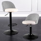Contemporary Adjustable Height Footrest Barstool Matte Finish Upholstered Stool Clearhalo 'Bar Furniture' 'Bar Stools' 'bar_stools' 'Furniture' 'furniture_bar_stools' 'Kitchen & Dining Furniture' 4875883