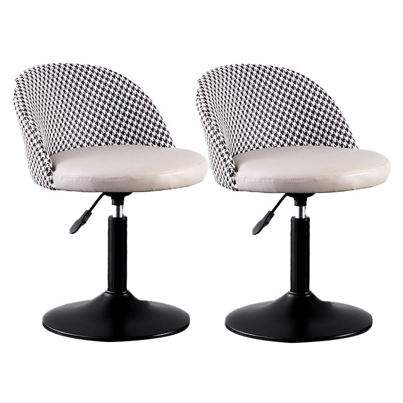 Contemporary Adjustable Height Footrest Barstool Matte Finish Upholstered Stool Grey Set of 2 Short Stool(22"H) Clearhalo 'Bar Furniture' 'Bar Stools' 'bar_stools' 'Furniture' 'furniture_bar_stools' 'Kitchen & Dining Furniture' 4875886
