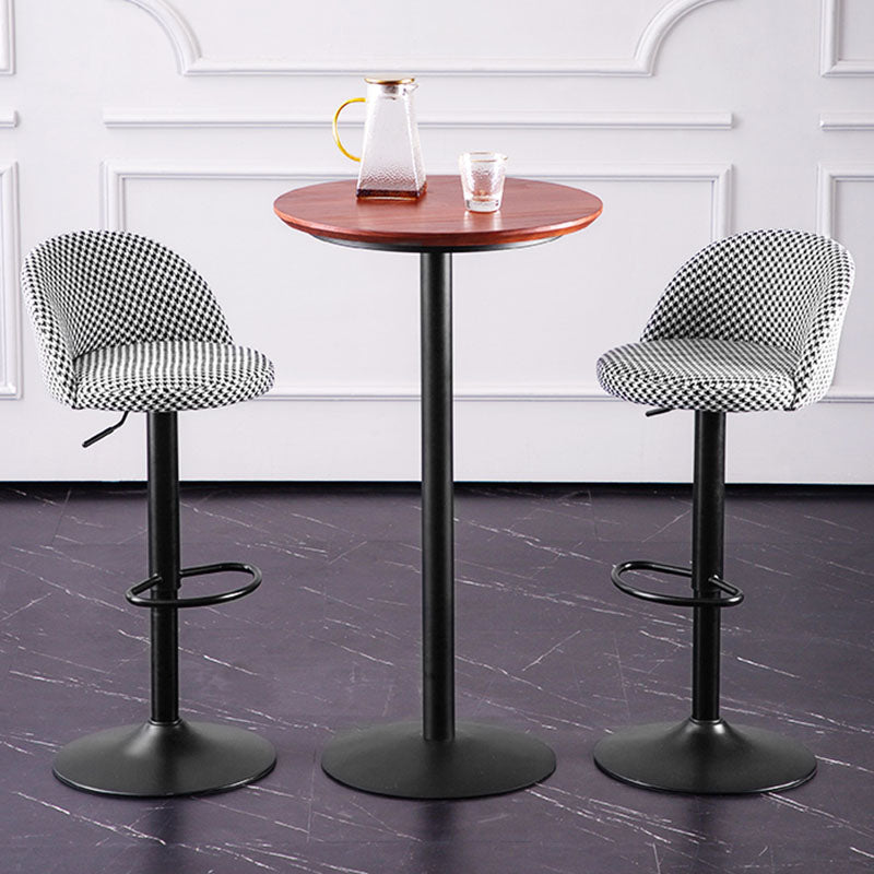 Contemporary Adjustable Height Footrest Barstool Matte Finish Upholstered Stool Clearhalo 'Bar Furniture' 'Bar Stools' 'bar_stools' 'Furniture' 'furniture_bar_stools' 'Kitchen & Dining Furniture' 4875887