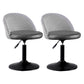 Contemporary Adjustable Height Footrest Barstool Matte Finish Upholstered Stool Black Set of 2 Short Stool(22"H) Clearhalo 'Bar Furniture' 'Bar Stools' 'bar_stools' 'Furniture' 'furniture_bar_stools' 'Kitchen & Dining Furniture' 4875890