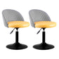Contemporary Adjustable Height Footrest Barstool Matte Finish Upholstered Stool Orange Set of 2 Short Stool(22"H) Clearhalo 'Bar Furniture' 'Bar Stools' 'bar_stools' 'Furniture' 'furniture_bar_stools' 'Kitchen & Dining Furniture' 4875892