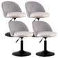 Contemporary Adjustable Height Footrest Barstool Matte Finish Upholstered Stool Grey Set of 4 Short Stool(22"H) Clearhalo 'Bar Furniture' 'Bar Stools' 'bar_stools' 'Furniture' 'furniture_bar_stools' 'Kitchen & Dining Furniture' 4875898