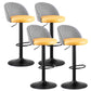 Contemporary Adjustable Height Footrest Barstool Matte Finish Upholstered Stool Orange Set of 4 Bar Stool(31"H) Clearhalo 'Bar Furniture' 'Bar Stools' 'bar_stools' 'Furniture' 'furniture_bar_stools' 'Kitchen & Dining Furniture' 4875907