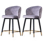 Scandinavian Footrest Home Stool Matte Finish Upholstered Bar Stools Grey 2 Piece Set Clearhalo 'Bar Furniture' 'Bar Stools' 'bar_stools' 'furn' 'furn_bar_stools' 'Furniture' 'furniture_bar_stools' 'Kitchen & Dining Furniture' 4875912