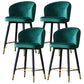 Scandinavian Footrest Home Stool Matte Finish Upholstered Bar Stools Green 4 Piece Set Clearhalo 'Bar Furniture' 'Bar Stools' 'bar_stools' 'furn' 'furn_bar_stools' 'Furniture' 'furniture_bar_stools' 'Kitchen & Dining Furniture' 4875918