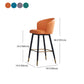 Scandinavian Footrest Home Stool Matte Finish Upholstered Bar Stools Clearhalo 'Bar Furniture' 'Bar Stools' 'bar_stools' 'furn' 'furn_bar_stools' 'Furniture' 'furniture_bar_stools' 'Kitchen & Dining Furniture' 4875930