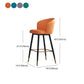 Scandinavian Footrest Home Stool Matte Finish Upholstered Bar Stools Clearhalo 'Bar Furniture' 'Bar Stools' 'bar_stools' 'furn' 'furn_bar_stools' 'Furniture' 'furniture_bar_stools' 'Kitchen & Dining Furniture' 4875932