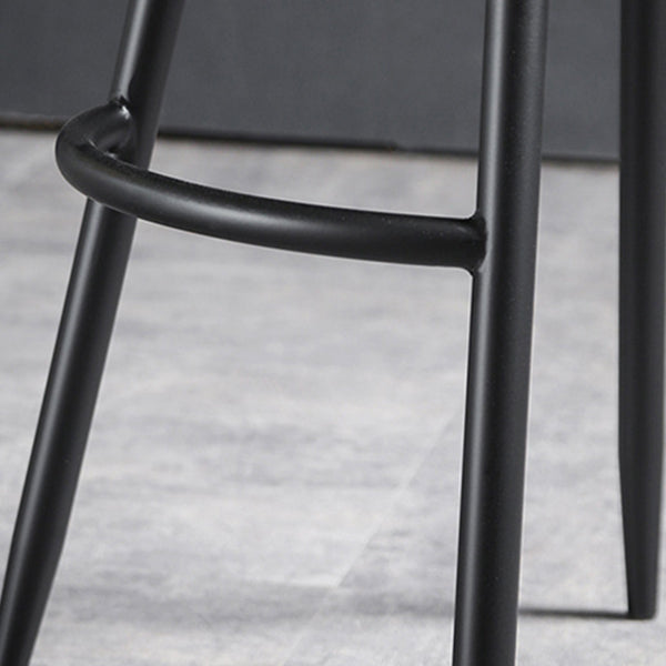 Contemporary Restaurant Footrest Stool Matte Finish Leather Barstool Clearhalo 'Bar Furniture' 'Bar Stools' 'bar_stools' 'furn' 'furn_bar_stools' 'Furniture' 'furniture_bar_stools' 'Kitchen & Dining Furniture' 4876123