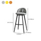 Contemporary Restaurant Footrest Stool Matte Finish Leather Barstool Clearhalo 'Bar Furniture' 'Bar Stools' 'bar_stools' 'furn' 'furn_bar_stools' 'Furniture' 'furniture_bar_stools' 'Kitchen & Dining Furniture' 4876130