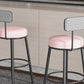 Scandinavian Matte Finish Velvet Counter Stool Footrest Coffee Shop Barstool Clearhalo 'Bar Furniture' 'Bar Stools' 'bar_stools' 'Furniture' 'furniture_bar_stools' 'Kitchen & Dining Furniture' 4876178
