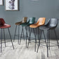Contemporary Footrest Restaurant Stool Matte Finish Leather Barstool Clearhalo 'Bar Furniture' 'Bar Stools' 'bar_stools' 'furn' 'furn_bar_stools' 'Furniture' 'furniture_bar_stools' 'Kitchen & Dining Furniture' 4876190