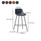 Contemporary Footrest Restaurant Stool Matte Finish Leather Barstool Clearhalo 'Bar Furniture' 'Bar Stools' 'bar_stools' 'furn' 'furn_bar_stools' 'Furniture' 'furniture_bar_stools' 'Kitchen & Dining Furniture' 4876207